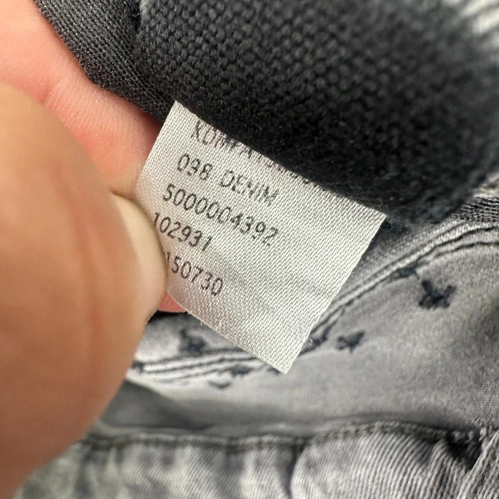 Ksubi Chitch‎ Slim Fit Jeans 35 Faded Black Gray Denim Button Fly KDFMA19858.BLK